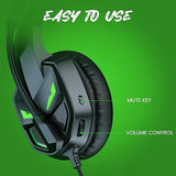 EKSA [2024 New] Fenrir Gaming Headset with Microphone for PS4 PC Xbox one PS5 Switch Laptop, Over Ear Headphones Wired with Noise Cancelling Mic, 3.5m Audio Jack, 50mm Stereo Drivers, Led Light