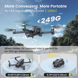 Holy Stone HS710 Drones with Camera for Adults 4K, GPS FPV Foldable 5G Quadcopter for Beginners with Optical Flow Positioning, Auto Return Home, Follow Me, Brushless Motor, Easy to Fly